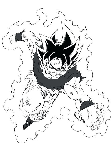 Colorear Goku Manga Dragon Ball Z Goku Super Saiyan Blue Para Colorear