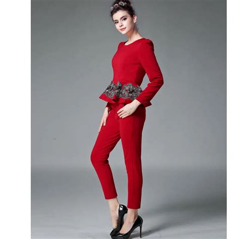 Elegant Trouser Suits For Ladies New 2015 Spring Summer Autumn