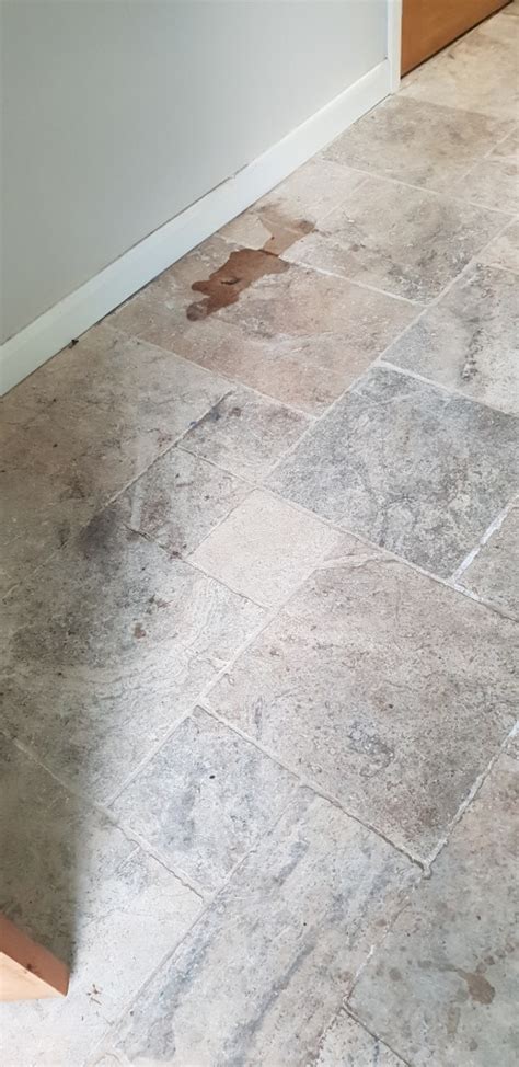 Deep Cleaning And Sealing A Dirty Travertine Tiled Kitchen In Coningsby
