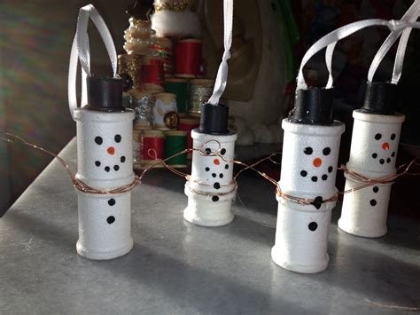 Spool Snowmen Spool Crafts January Craft Spool Ideas