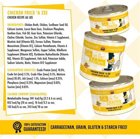 Weruva's cats in the kitchen recipes feature a variety of textures and flavors in both cans and pouches. WERUVA Cats in the Kitchen Chicken Frick 'A Zee Chicken ...