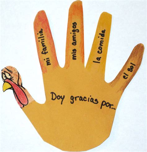 It began as a day of giving thanks and sacrifice for the blessing of the. A "Doy gracias por..." turkey hand, to explain what they're thankful for on Thanksgiving. This ...