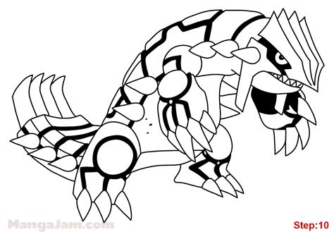 This coloring page was posted on saturday july 23 2016 1839 by painter. How to Draw Groudon from Pokemon - Mangajam.com