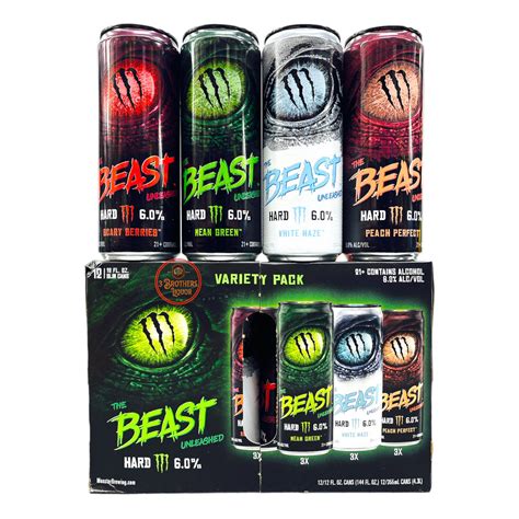 Monster The Beast Unleashed Hard Seltzer Variety Pack 12pk