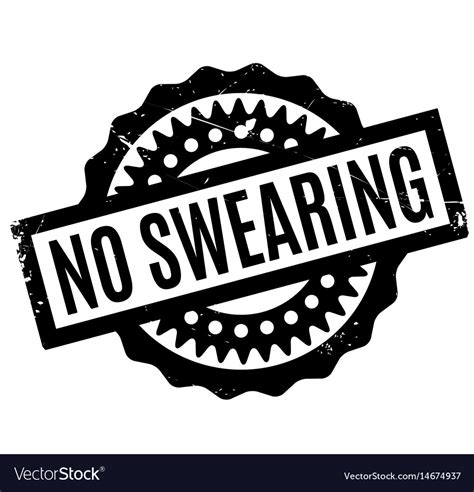 No Swearing Rubber Stamp Royalty Free Vector Image