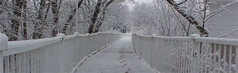 Willson Footbridge In Winter Mason City Footbridge Outdoor