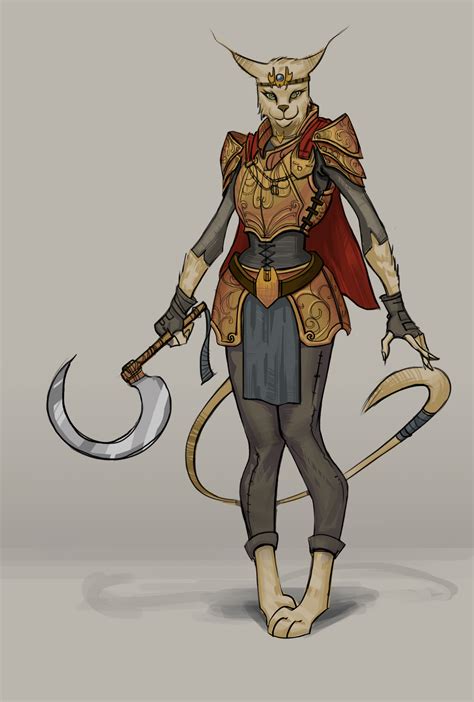 Character Art Catfolk Female Warrior Rdnd