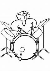 Coloring Drum Drums Drummer Books sketch template