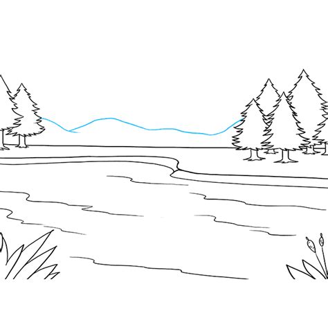 How To Draw A Lake Really Easy Drawing Tutorial