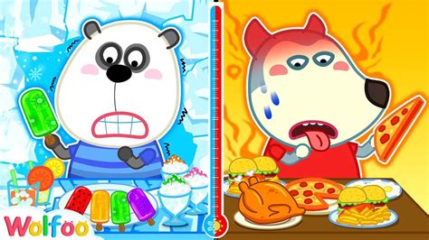 Hot Vs Cold Food Challenge Wolfoo Yes Yes Stay Healthy With Healthy Food Wolfoo Cartoon