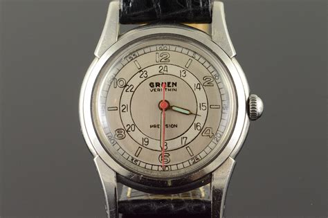 32mm Gruen Veri Thin Precision Automatic Wrist Watch Mens Property