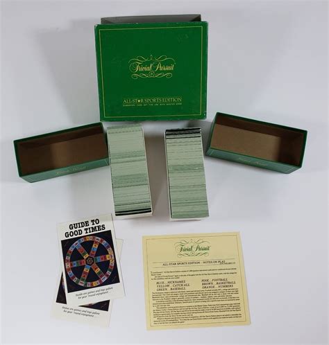 Maybe you would like to learn more about one of these? Trivial Pursuit All Star Sports Edition Subsidiary Card Set For Mastergame 1981 #HornAbbott ...