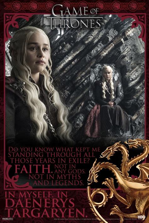 Game Of Thrones Daenerys Targaryen Faith Quote Tv Show Cool Wall Decor
