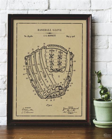 Baseball T Art Printable Download 1965 Indoor Baseball Base 8x10