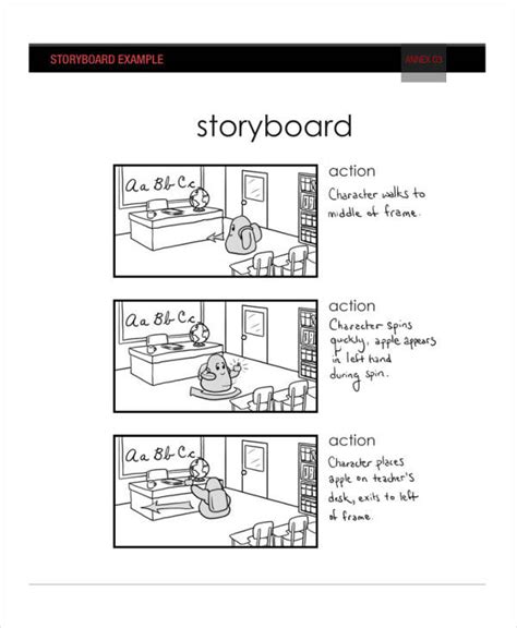script storyboard  examples  word