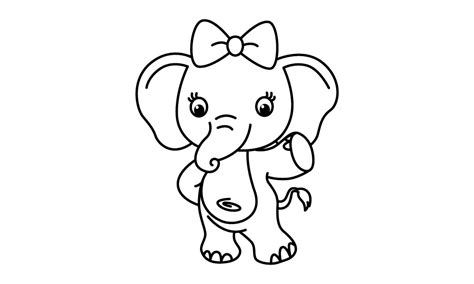 Cute Elephant Cartoon Coloring Page Graphic By Ningsihagustin426