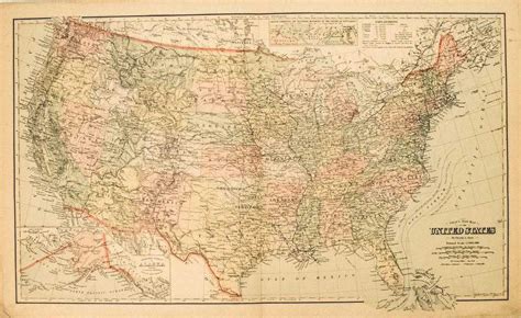1880 Gray Us Map Grays New Map Of The United States