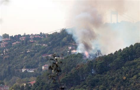 Beykoz'da anadolu hisarı'nda ormanlık alanda yangın çıktı. İstanbul Beykoz'da korkutan yangın - SonHaberler