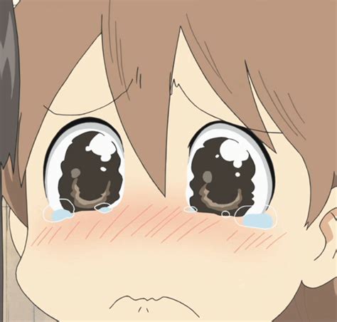 Crying  Find And Share On Giphy Nichijou Anime Anime Expressions