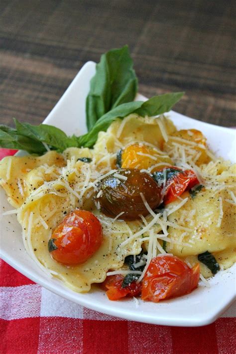 Cheese Ravioli With Brown Butter And Fresh Tomato Sauce Recipe Girl