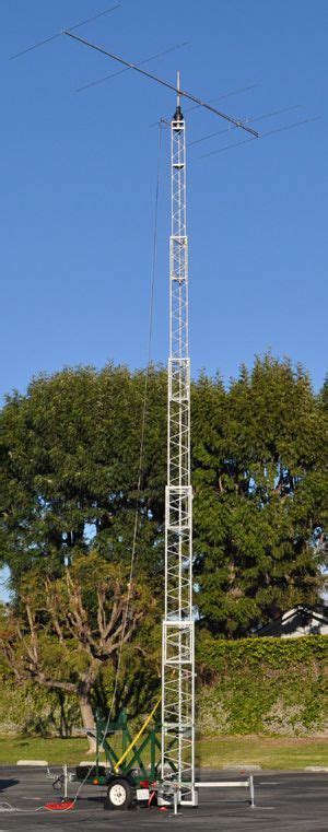 Diy ham radio antenna tower installation supports. A tower trailer built from a kit | Ham radio, Ham radio ...