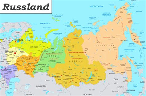 Karte von russland (land / staat) | welt atlas.de russland karte landkarte russland und nachbarländer. Russland politische karte