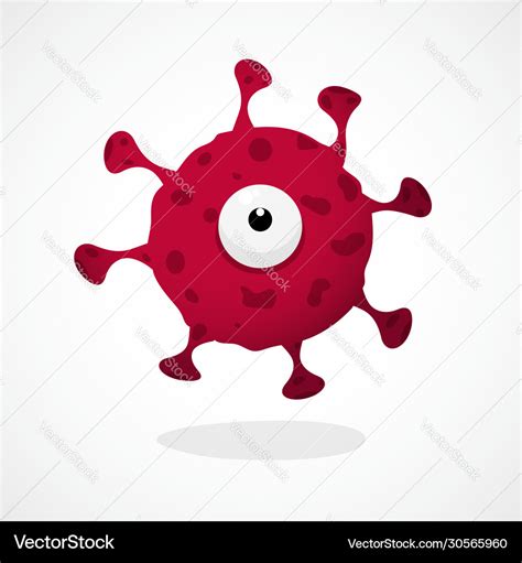 Coronavirus Character Design Covid 19 Bacteria Vector Image
