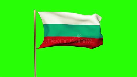 Bulgaria Flag Waving In Wind Video Footage Realistic Bulgaria Flag