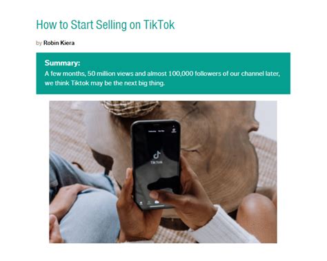 How To Start Selling On Tiktok Digitalscouting