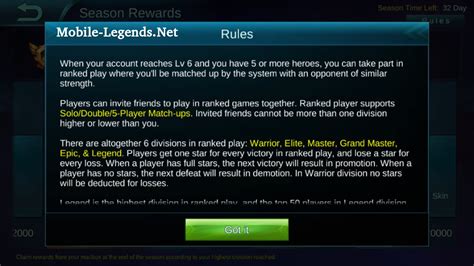 There are 7 ranks in mobile legends. Ranked Rewards - Rules 2021 - Mobile Legends
