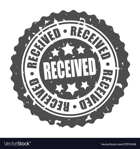 Round Stamp Received Royalty Free Vector Image
