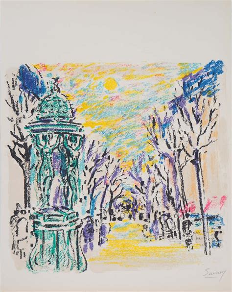 Maurice Utrillo Montmartre Cottin Alley In Paris Lithographie En