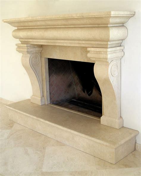 Custom Italian And Tuscan Stone Fireplace Mantels Bt Architectural Stone