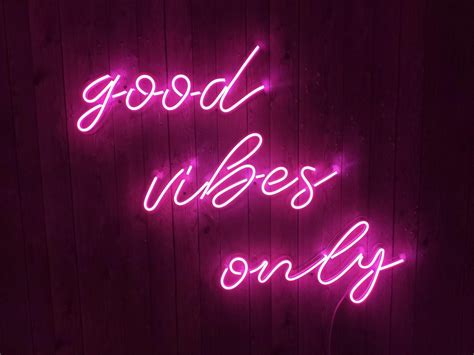 Good Vibes Only Unbreakable Neon Sign Neon Letters Transparent