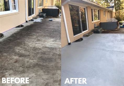 Easy Before And After Concrete Patio Makeover Diy In 2021 Concrete