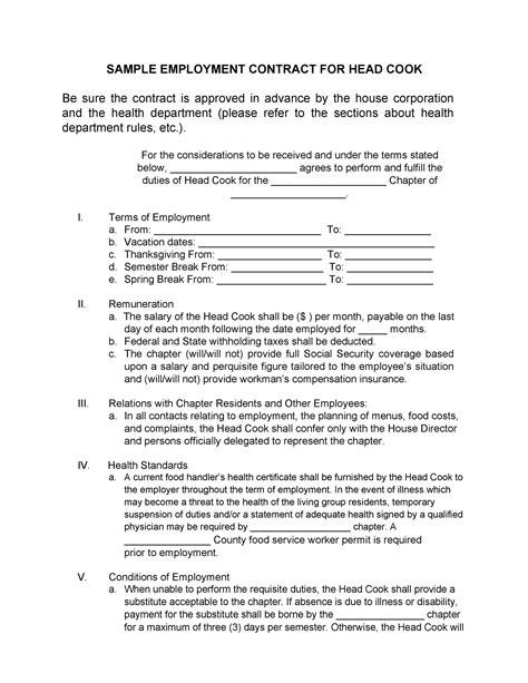 Temporary Employment Contract Template Download Printable Pdf