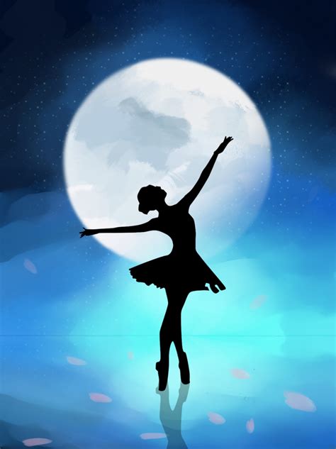 Beautiful Starry Sky Ballet Dance Girl Background Wallpaper Image For
