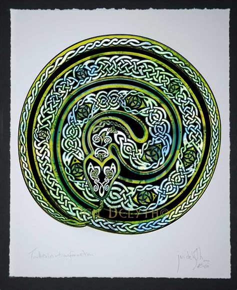From french celtique or latin celticus. Ouroboros - Earth Serpent Limited Edition Celtic Art Print ...