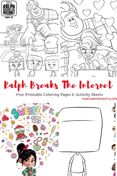 Ralph Breaks The Internet Coloring Pages - Free Printables