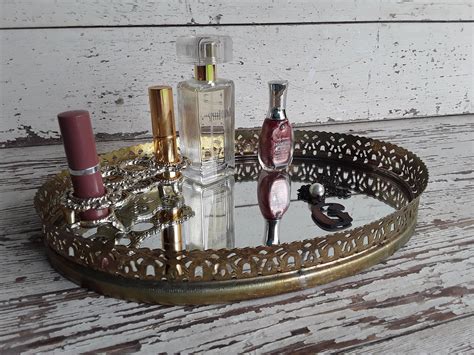 Vintage Oval Vanity Tray Gold Hollywood Regency Vanity Tray Etsy Vanity Tray Perfume Tray