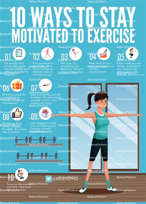 10 Ways To Stay Motivated To Exercise Believeperform The Uk S Leading Sports Psychology Website
