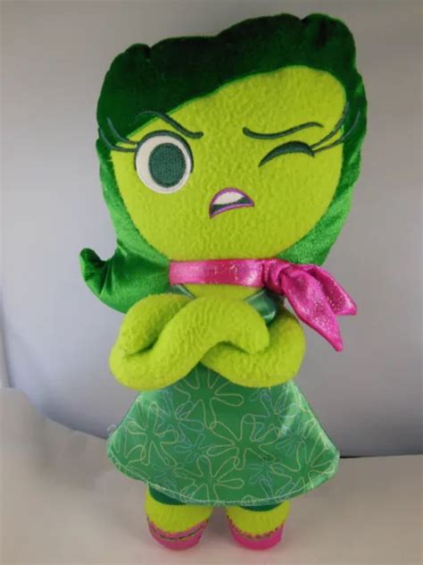 Disney Pixar Inside Out Disgust Green Plush 12 Inch Crossed Arms Pink