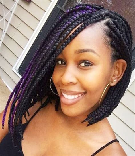 Braided hairstyles are all the rage. 4 Superb Box Braids Bob for Medium Ages Women | New ...