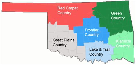 Map Of Oklahoma Map Regions Online Maps And