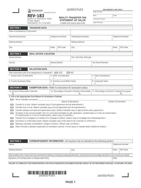 2019 2023 Form Pa Dor Rev 183 Ex Fill Online Printable Fillable