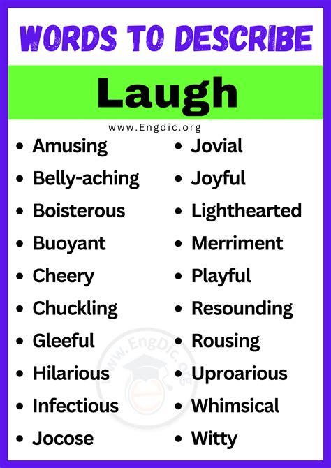 20 Best Words To Describe Laugh Adjectives For Laugh Engdic