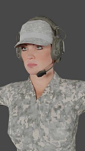 3d Model Soldier Woman Low Poly 3d Model Ready For Games Vr Ar Low Poly Cgtrader