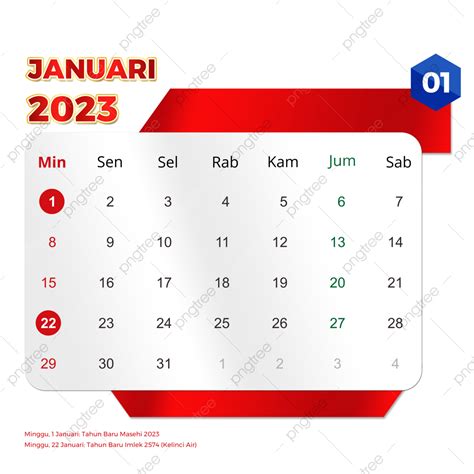 Modelo Calendário Janeiro 2023 Lengkap Dengan Tanggal Merah Png