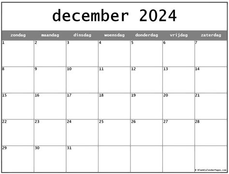December 2022 Kalender Nederlandse Kalender December