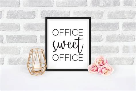 Office Sweet Office Printable Office Decor Office Sign Etsy Office